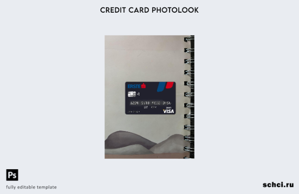 цифровая загрузка Австрия Erste group Bank Visa Card фотообраз переднего шаблона